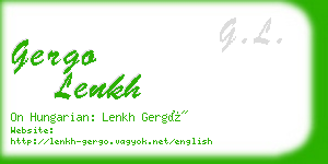 gergo lenkh business card